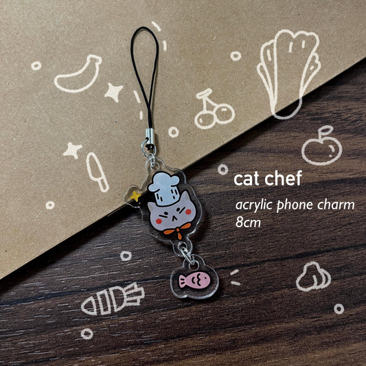 Cat chef 🐟 | phone charm