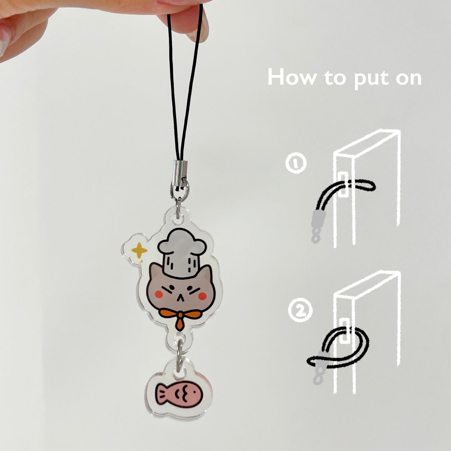 Cat chef 🐟 | phone charm